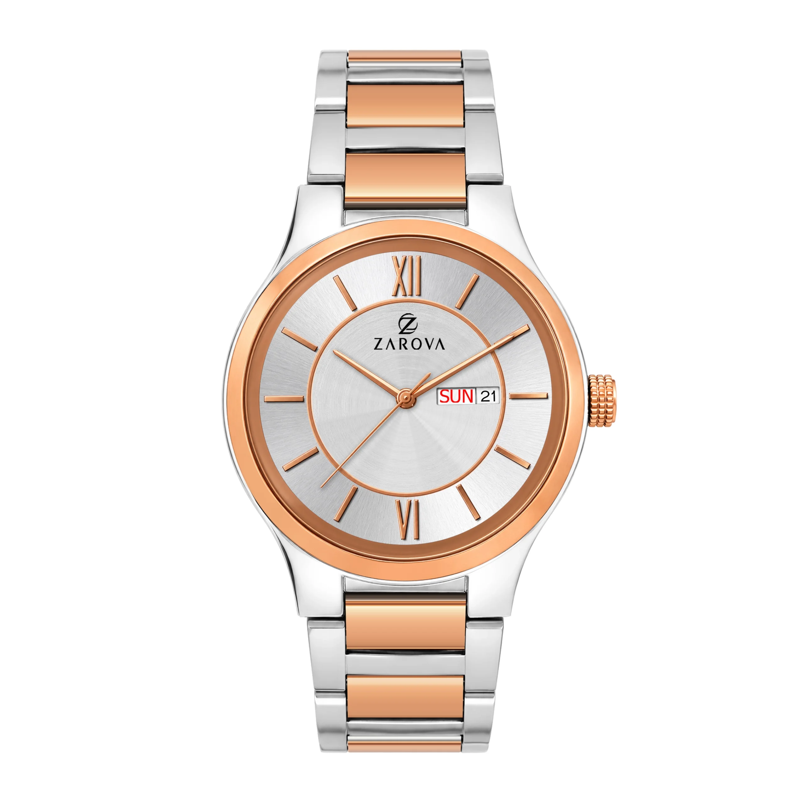 Mens Rose-Steel Two tone watch