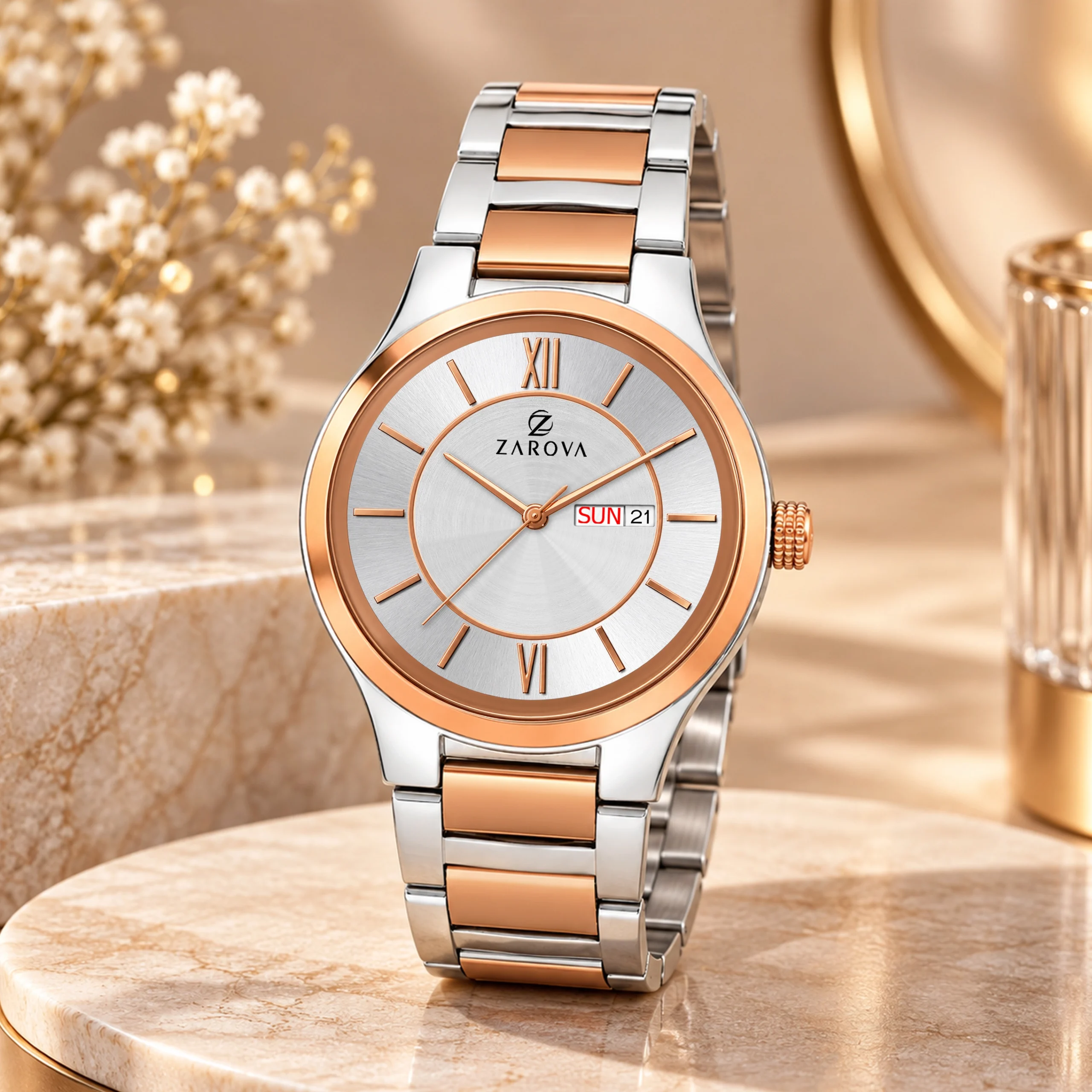 Mens Rose-Steel Two tone watch - Image 10