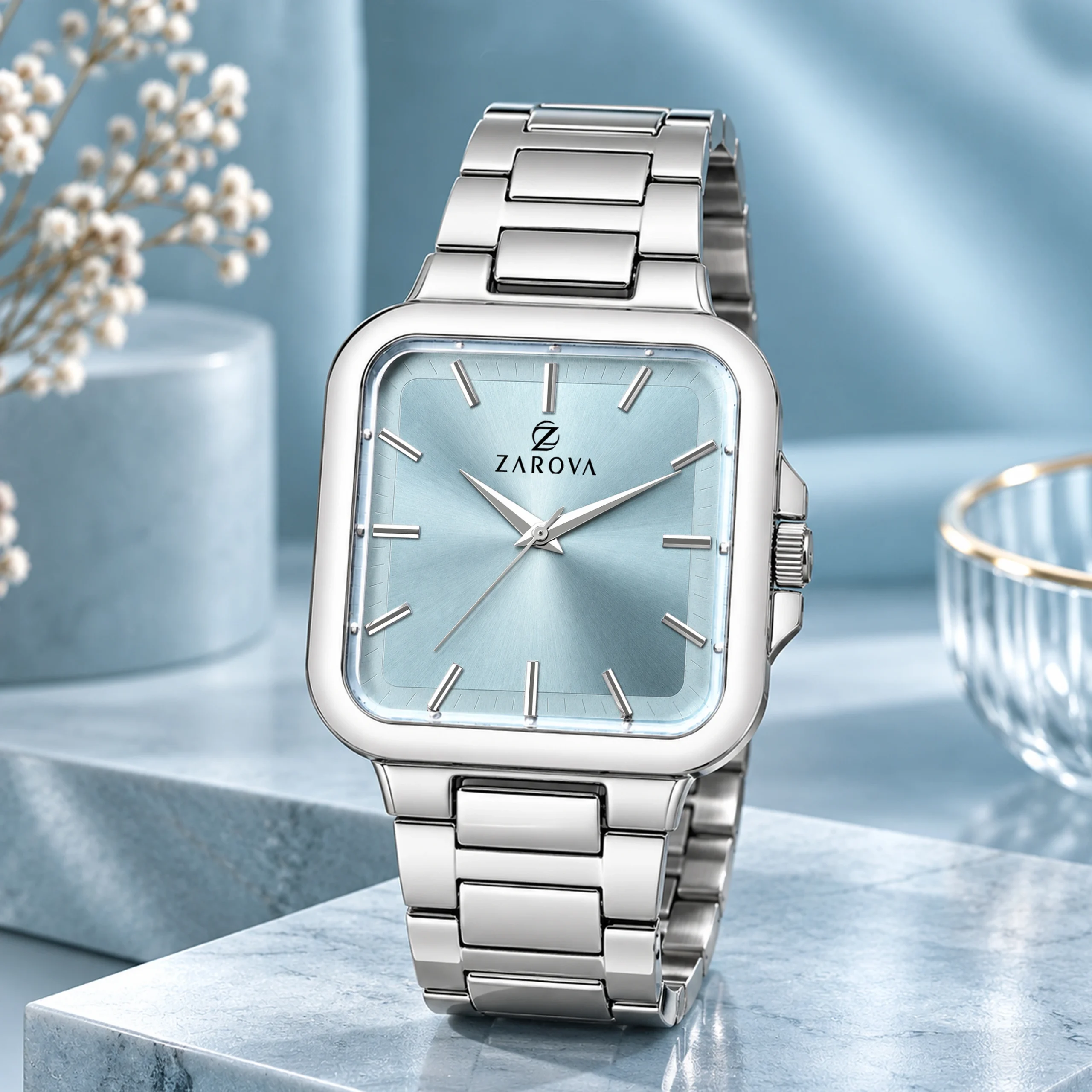 Square Mens Watches Blue Dial - Image 6
