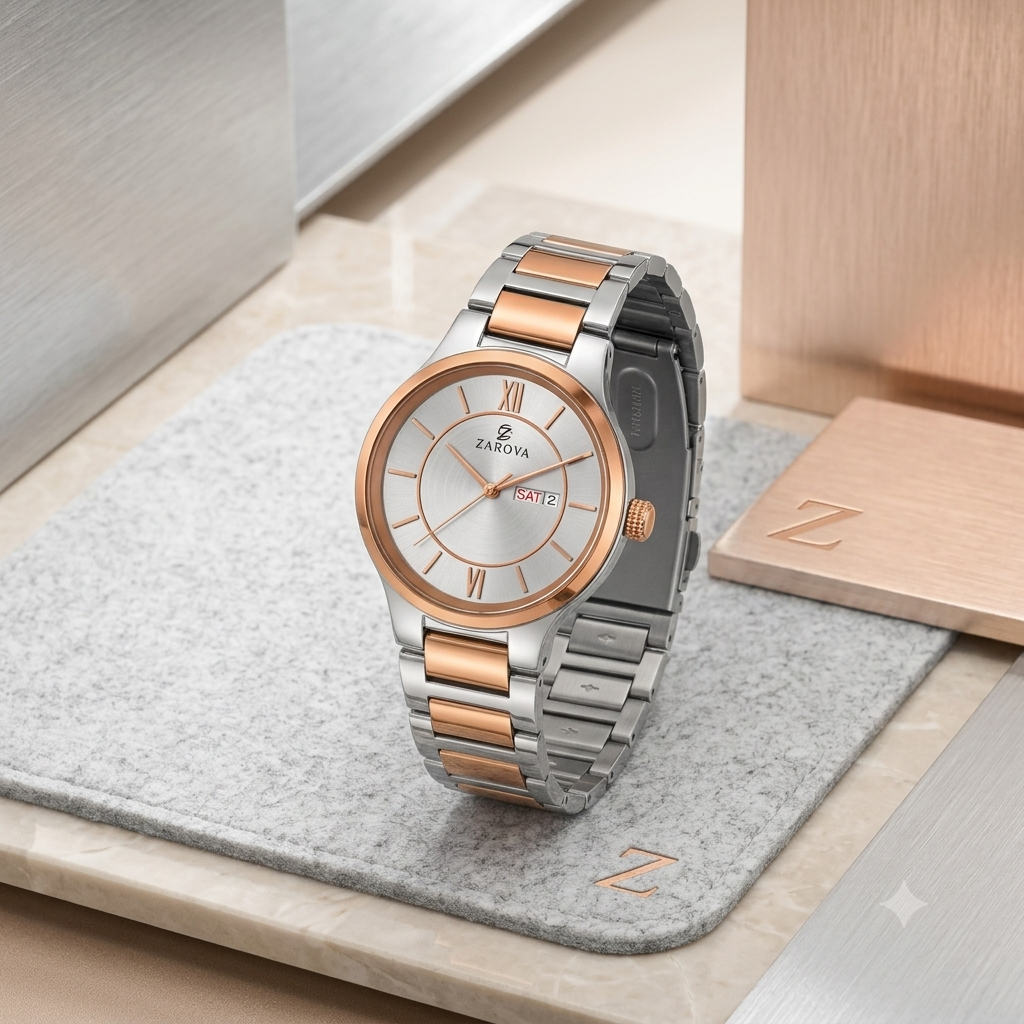 Mens Rose-Steel Two tone watch - Image 8