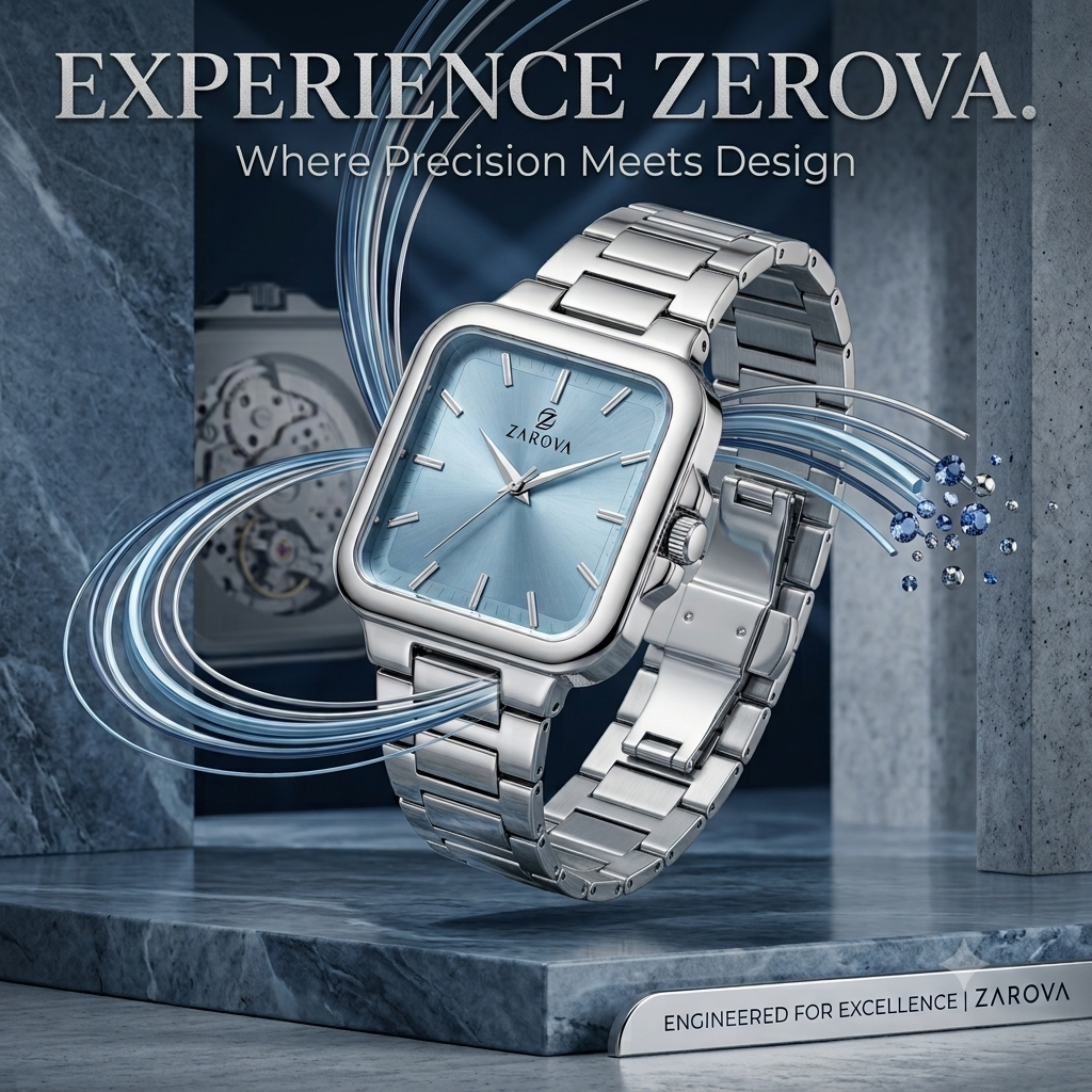 Square Mens Watches Blue Dial - Image 7