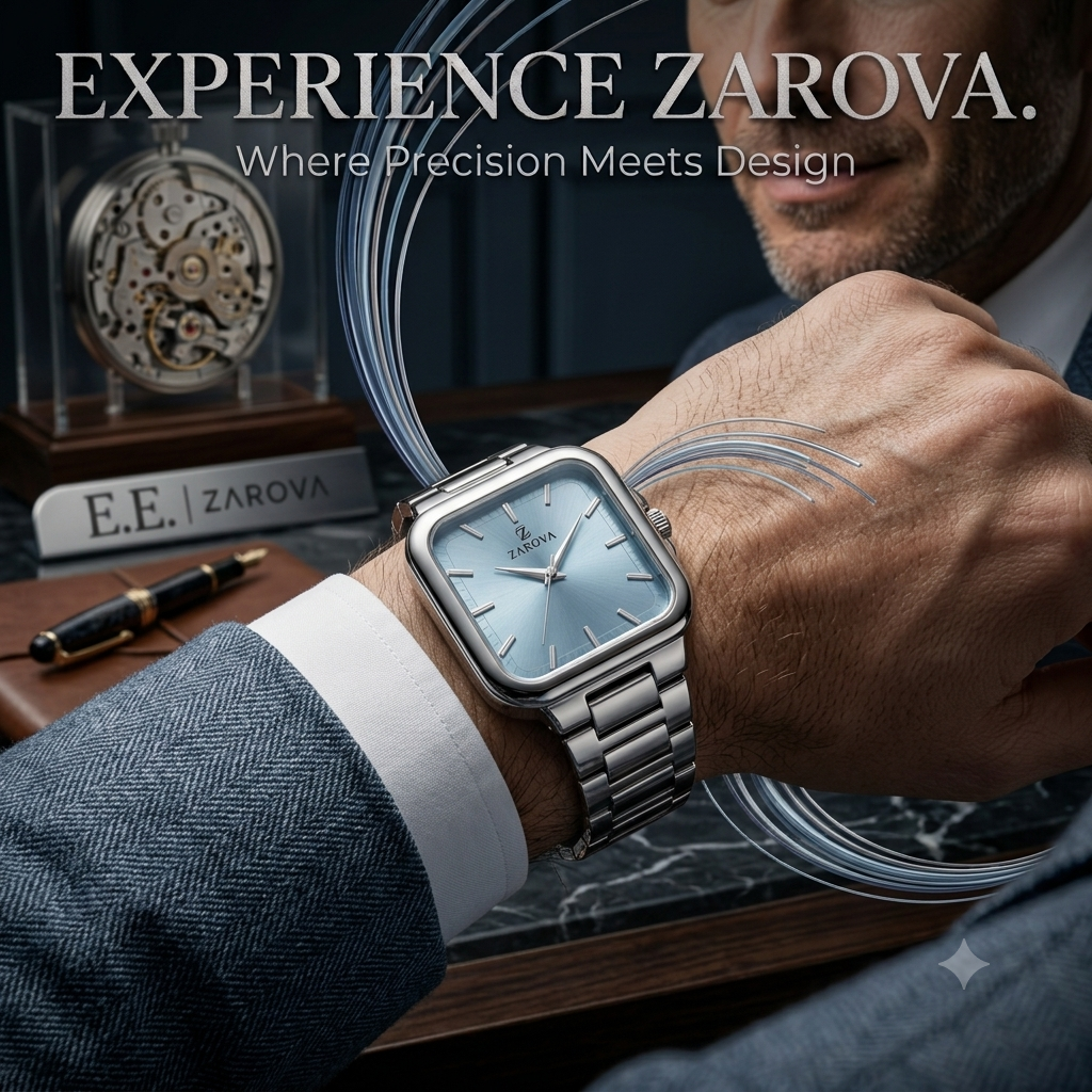 Square Mens Watches Blue Dial - Image 14